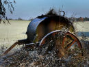 Snowy farm equipment